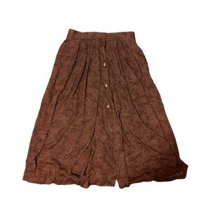 Pappagallo Chocolate Floral Skirt